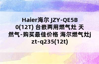 Haier海尔 JZY-QE5B0(12T) 台嵌两用燃气灶 天然气-购买最佳价格 海尔燃气灶jzt-q235(12t)